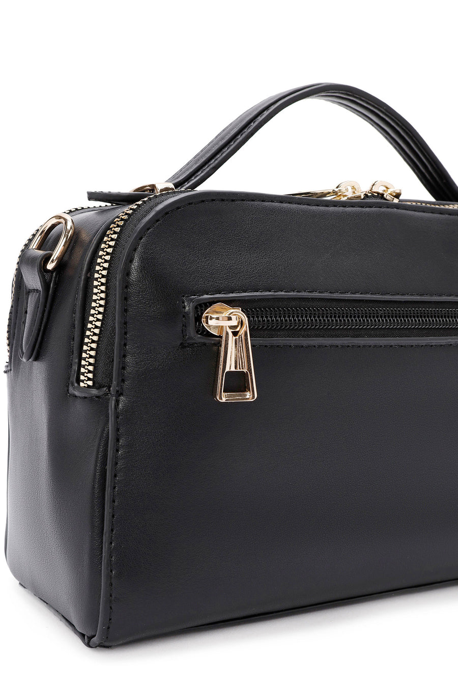 Women's Black Long Strapped Printed Shoulder Bag