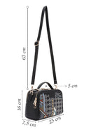 Women's Black Long Strapped Printed Shoulder Bag | Derimod