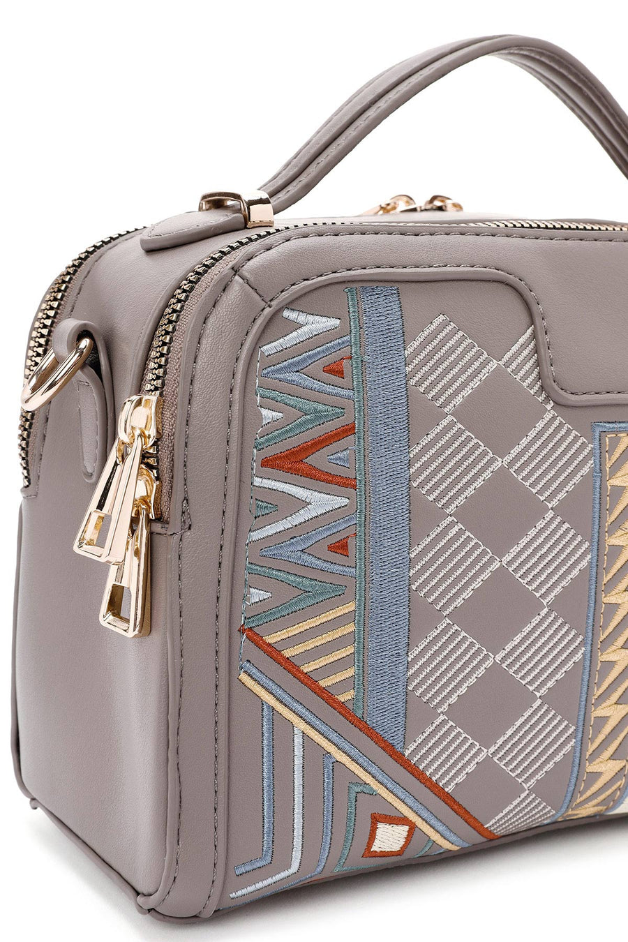 Women's Taupe Long Strap Printed Shoulder Bag