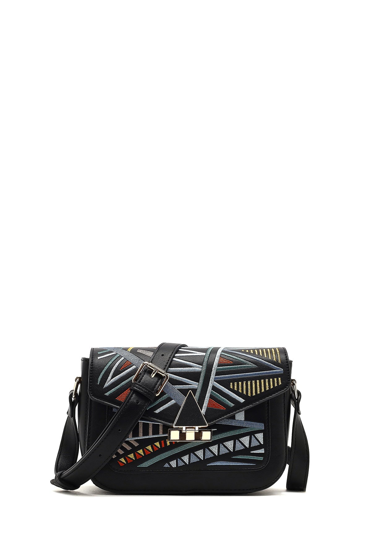 Kadın Siyah Baskılı Çapraz Çanta 25ABD260826 | Derimod