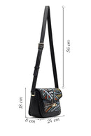 Kadın Siyah Baskılı Çapraz Çanta | Derimod