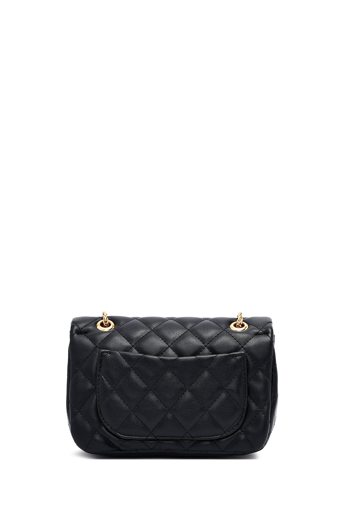 Kadın Siyah Uzun Askılı Kapitone Omuz Çantası