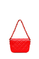 Woman Red Long Strap Quilted Shoulder Bag | Derimod