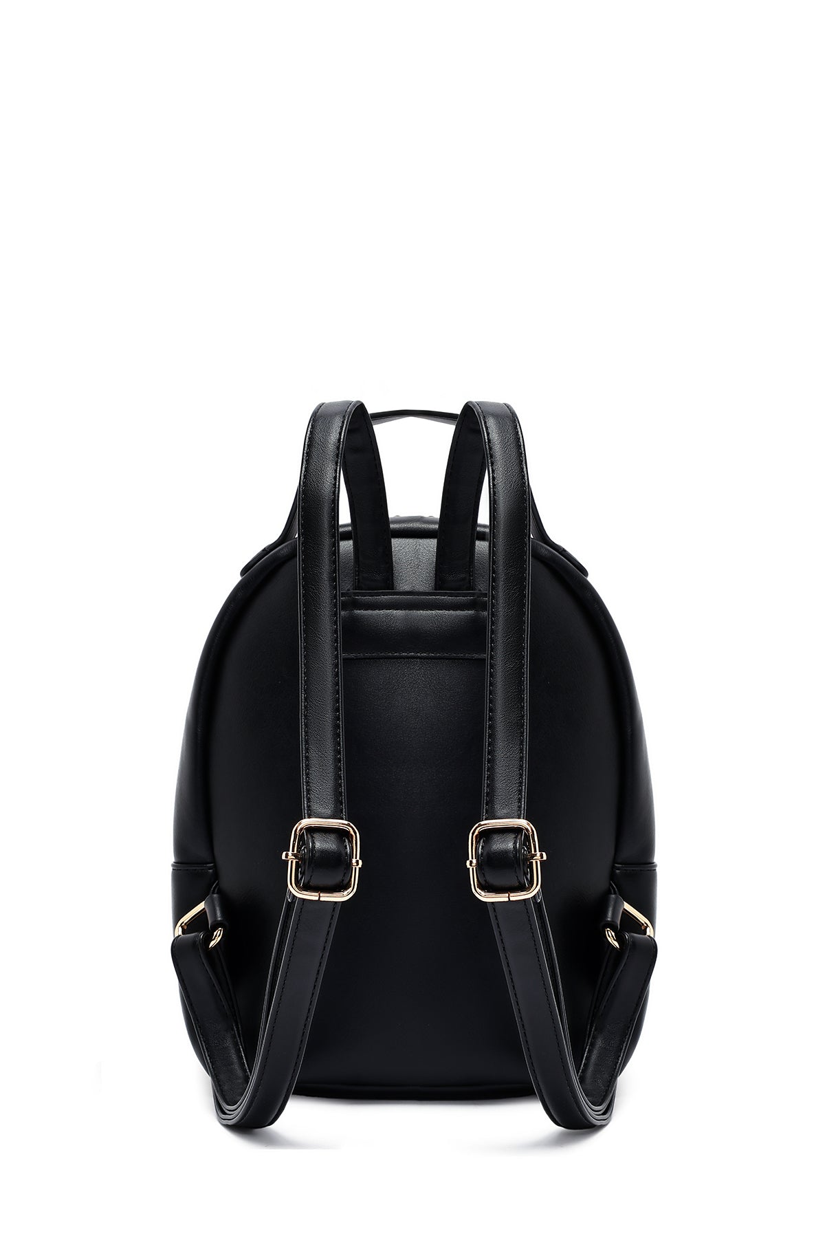 Kadın Siyah Aksesuarlı Kapitone Sırt Çantası