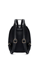 Kadın Siyah Aksesuarlı Kapitone Sırt Çantası | Derimod