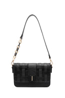 Kadın Siyah Uzun Askılı Örgü Çapraz Çanta | Derimod