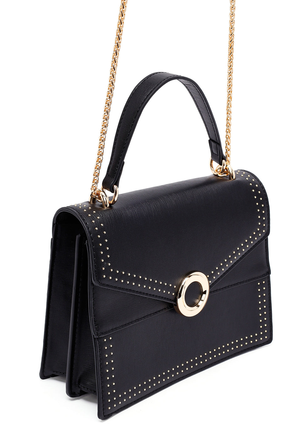 Woman Black Long Strap Classic Shoulder Bag