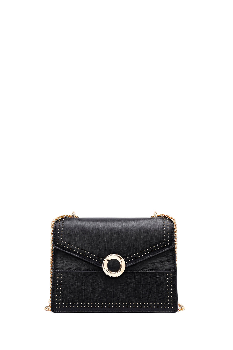 Woman Black Long Strap Classic Shoulder Bag