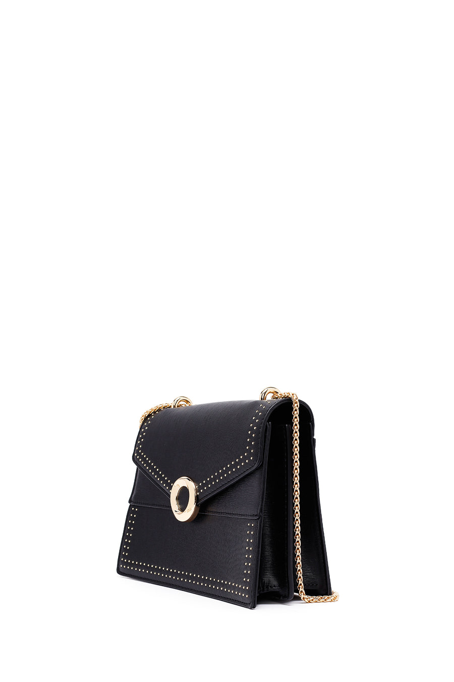 Woman Black Long Strap Classic Shoulder Bag