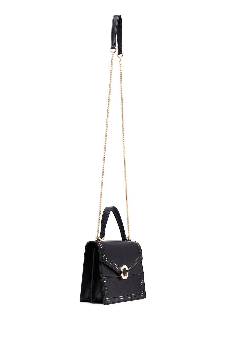 Woman Black Long Strap Classic Shoulder Bag