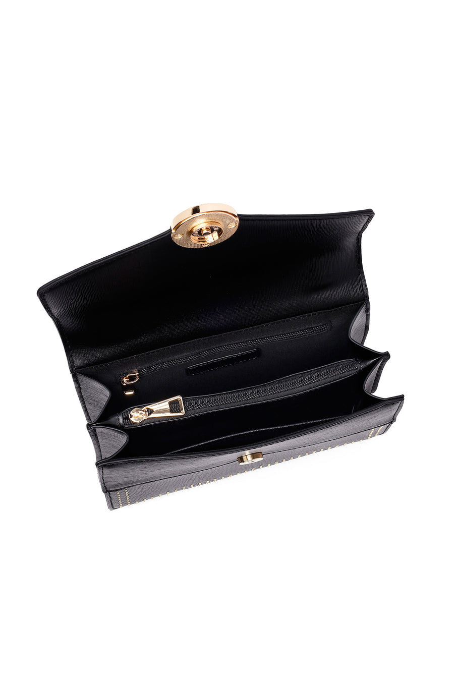 Woman Black Long Strap Classic Shoulder Bag
