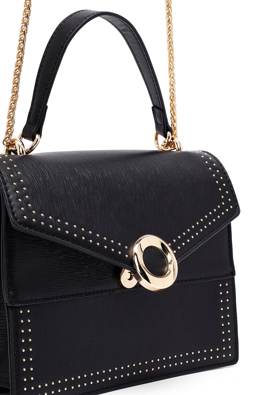 Woman Black Long Strap Classic Shoulder Bag