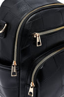 Woman Black Long Strap Printed Backpack | Derimod