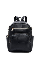 Woman Black Long Strap Printed Backpack | Derimod