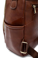 Kadın Kahverengi Uzun Askılı Baskılı Sırt Çantası | Derimod