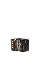 Women's Black Long Strapped Printed Crossbody Bag | Derimod