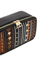 Women's Black Long Strapped Printed Crossbody Bag | Derimod