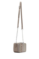 Women's Taupe Long Strapped Printed Crossbody Bag | Derimod