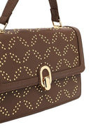 Women's Taupe Long Strap Stone-Embellished Shoulder Bag | Derimod