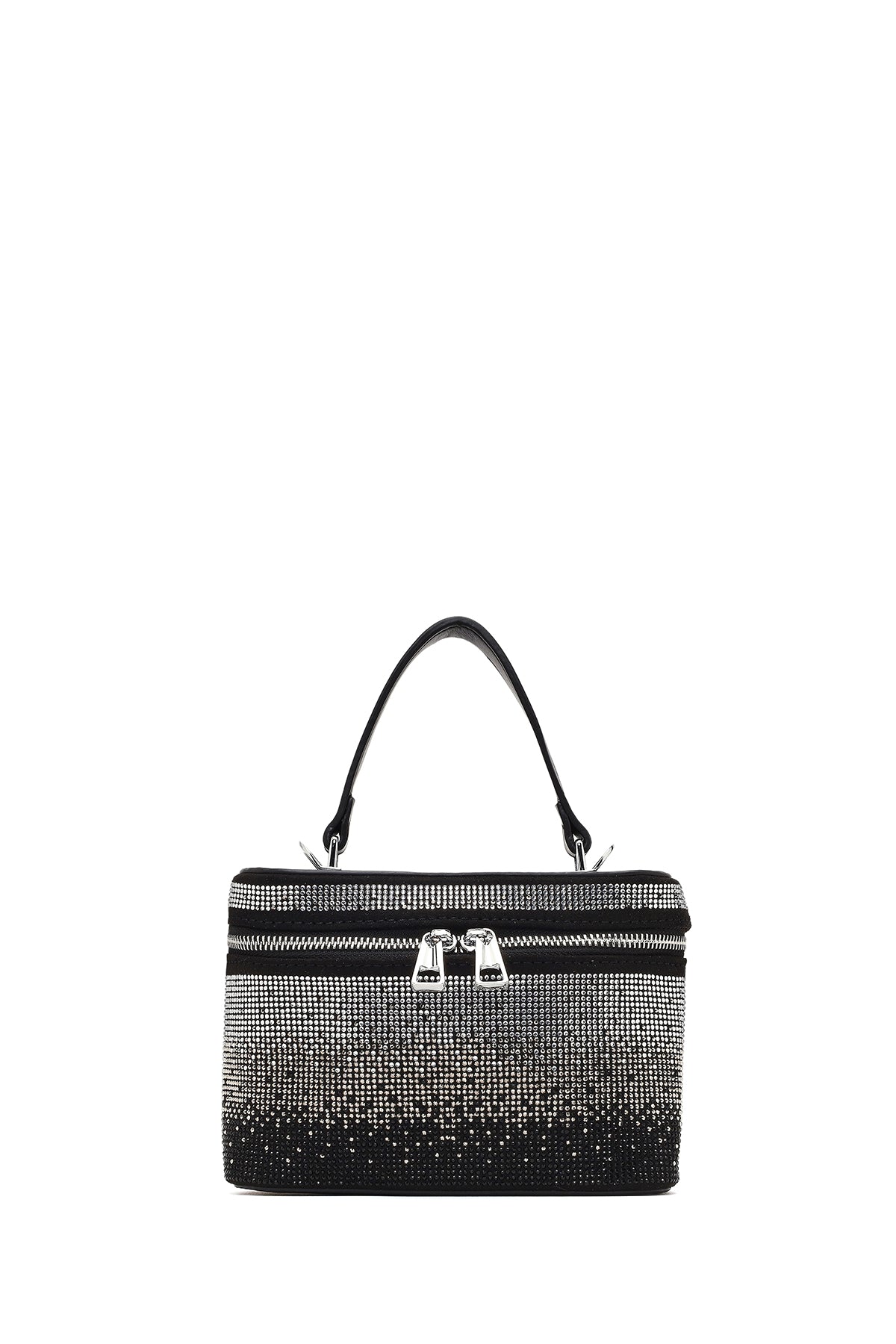 Kadın Siyah Taşlı Uzun Askılı Mini Abiye Kol Çantası