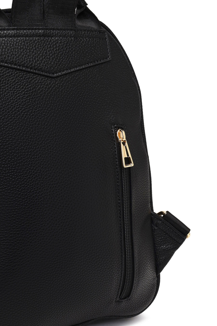 Women's Black Printed Backpack