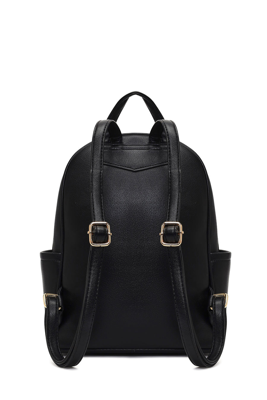 Women's Black Patterned Backpack