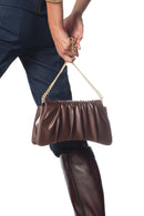 Women's Brown Chain Strap Classic Shoulder Bag | Derimod
