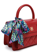 Woman Burgundy Long Strap Quilted Mini Crossbody Bag | Derimod