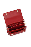 Woman Burgundy Long Strap Quilted Mini Crossbody Bag | Derimod