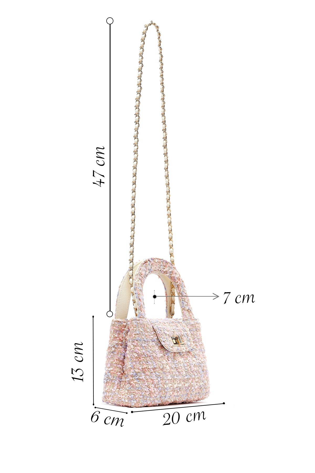 Kadın Pembe Uzun Askılı Mini Kol Çantası