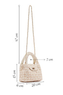 Woman Cream Long Strap Mini Handbag | Derimod