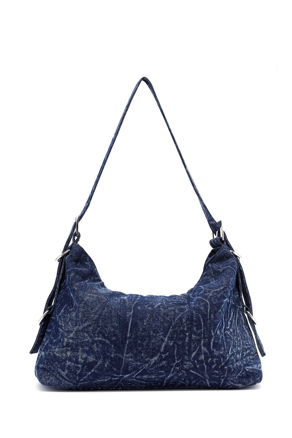 Kadın Mavi Jean Kumaş Omuz Çantası