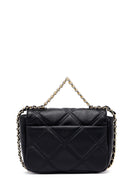 Woman Black Long Strap Quilted Crossbody Bag | Derimod