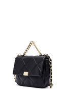 Woman Black Long Strap Quilted Crossbody Bag | Derimod