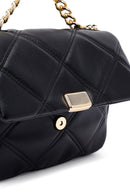 Woman Black Long Strap Quilted Crossbody Bag | Derimod