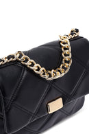 Woman Black Long Strap Quilted Crossbody Bag | Derimod