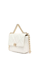 Kadın Krem Uzun Askılı Kapitone Çapraz Çanta | Derimod