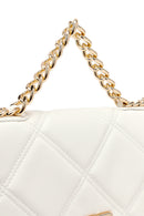 Kadın Krem Uzun Askılı Kapitone Çapraz Çanta | Derimod