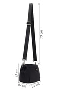 Women's Black Long Strap Fabric Crossbody Bag | Derimod