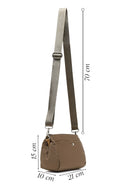Women's Khaki Long Strap Fabric Crossbody Bag | Derimod