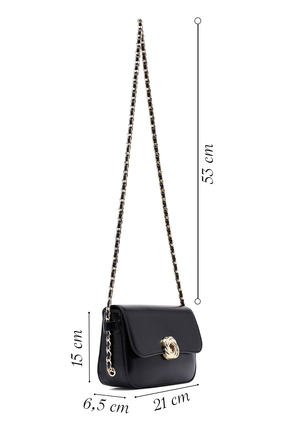 Kadın Siyah Uzun Askılı Kol Çantası