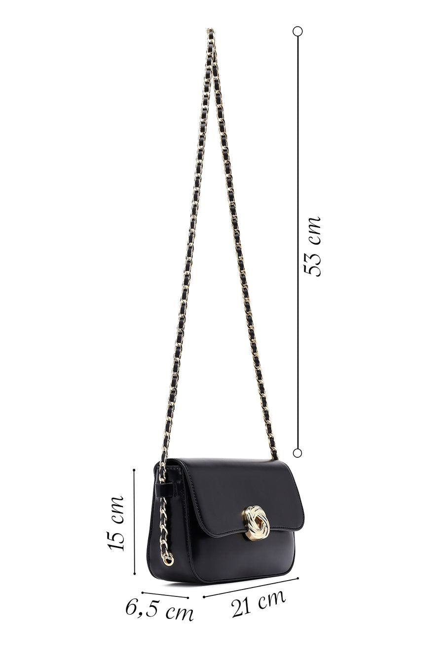 Woman Black Long Shoulder Bag