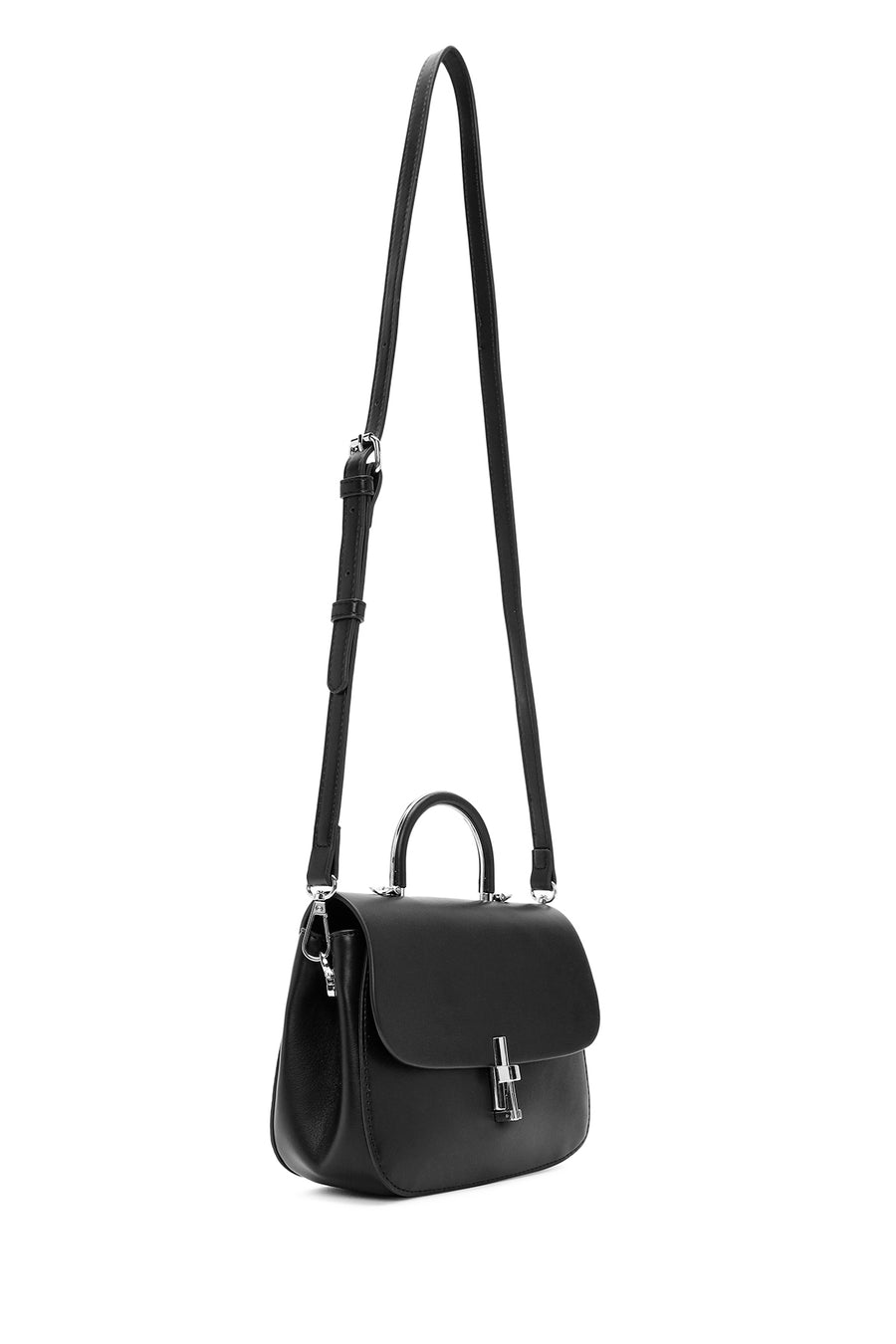 Women's Black Long Strap Classic Shoulder Bag