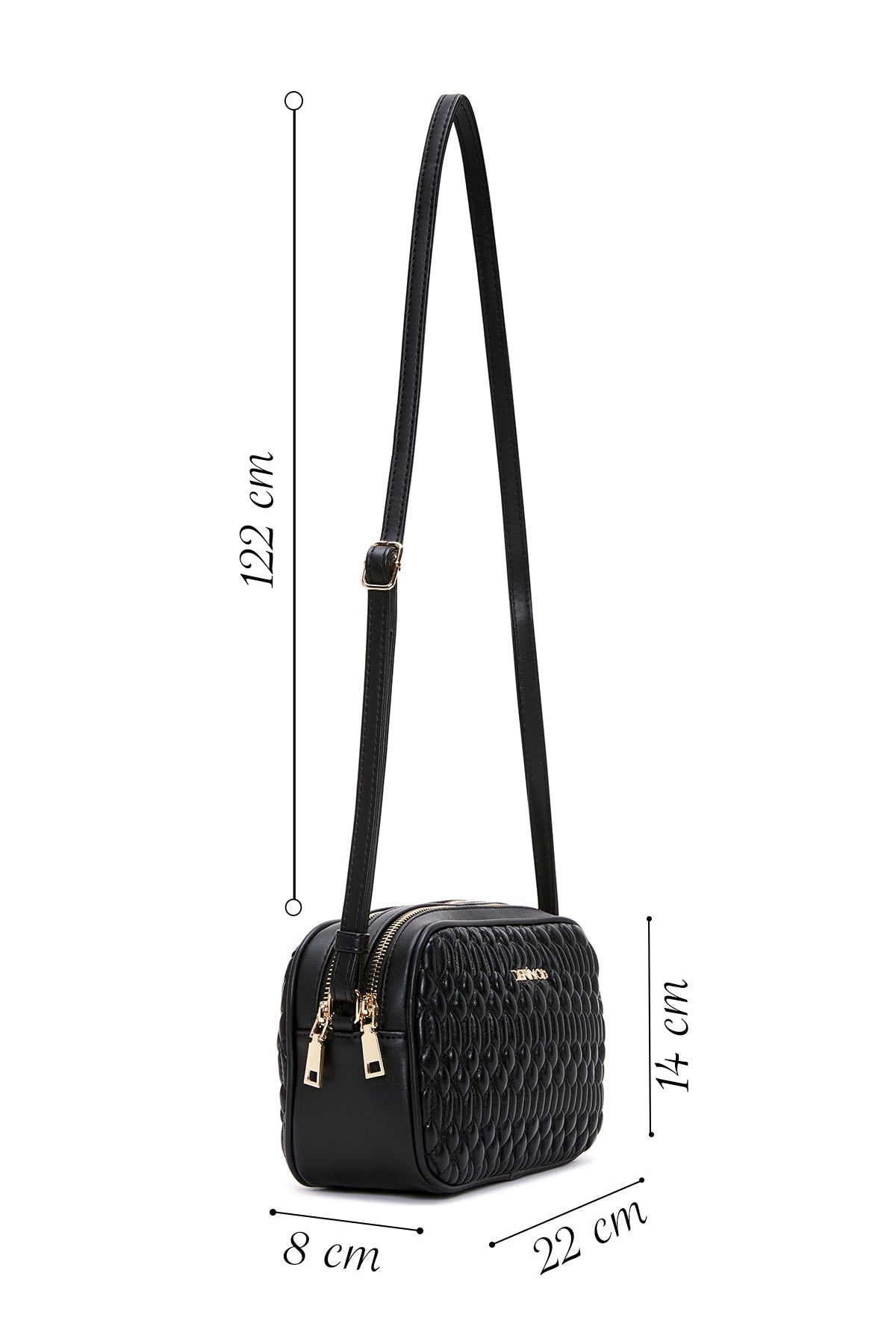 Kadın Siyah Kapitone Çapraz Çanta