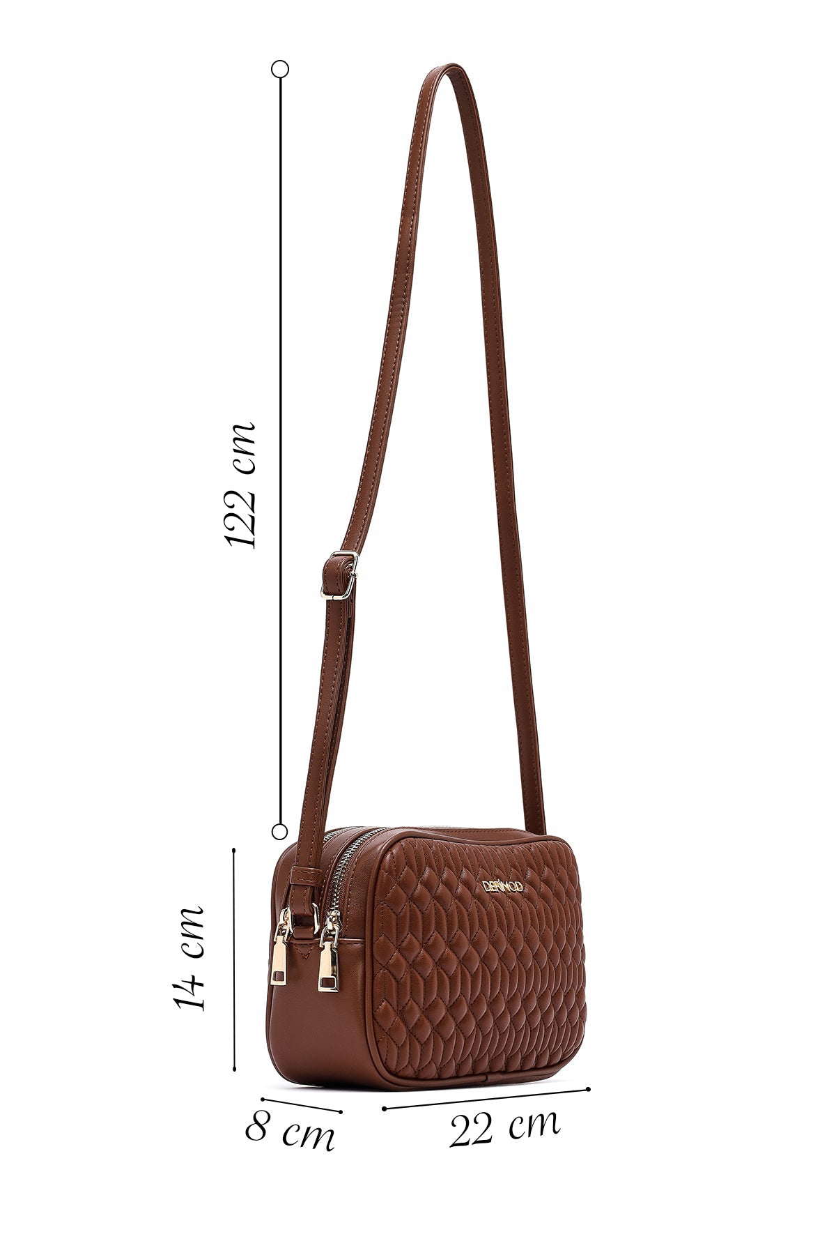 Kadın Kahverengi Kapitone Çapraz Çanta