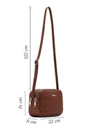 Woman Brown Quilted Crossbody Bag | Derimod