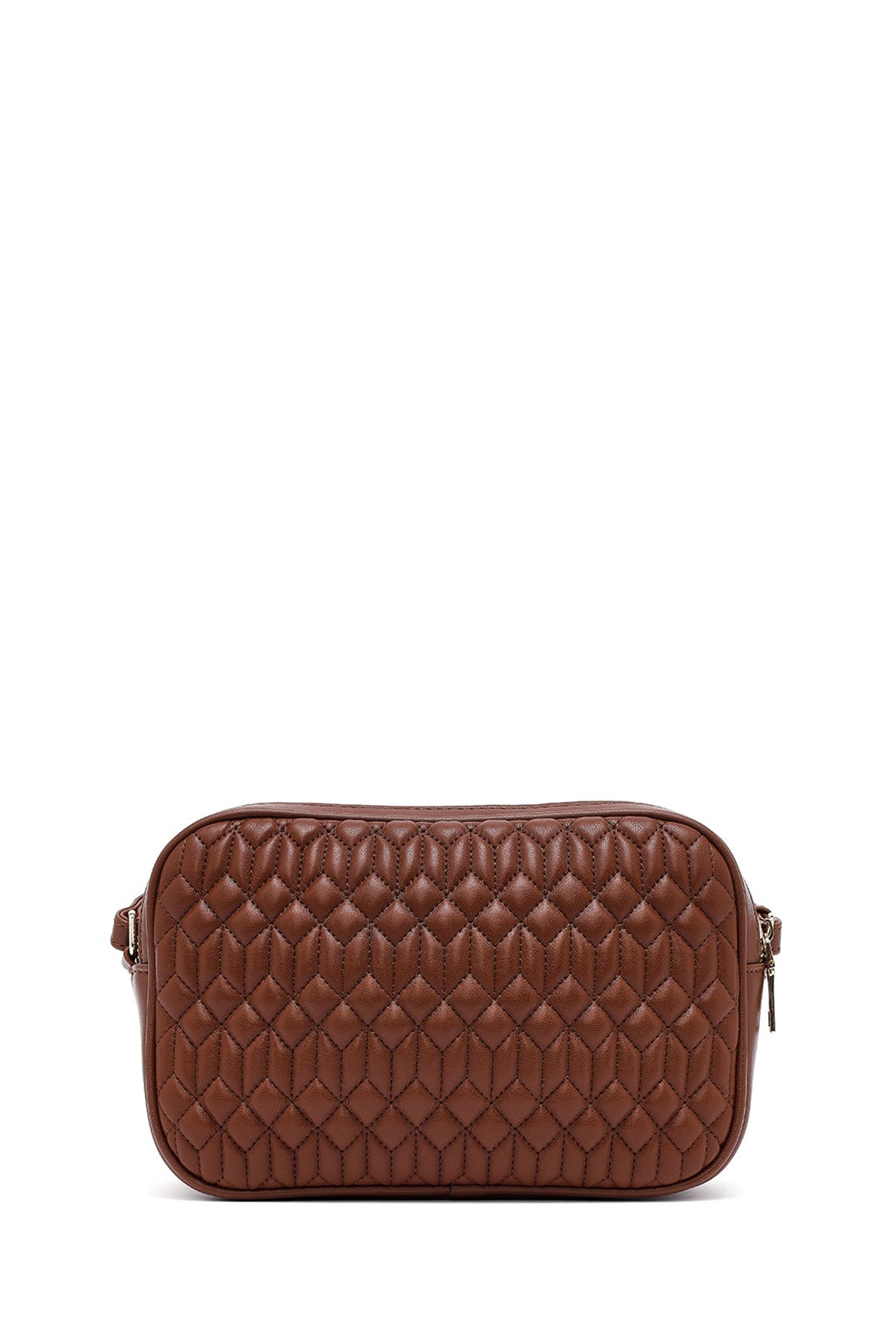 Kadın Kahverengi Kapitone Çapraz Çanta