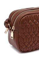 Woman Brown Quilted Crossbody Bag | Derimod