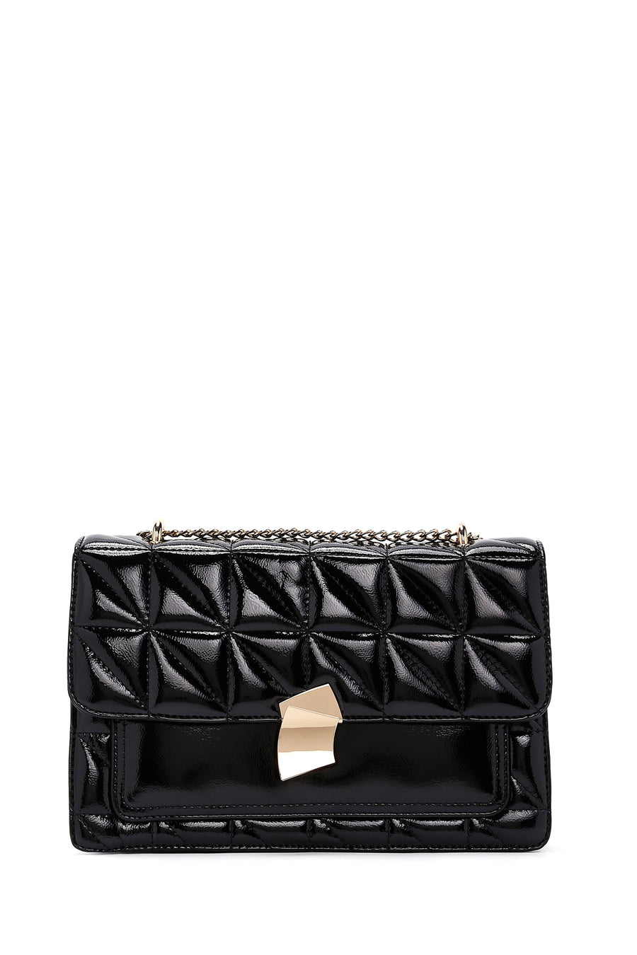 Women's Black Quilted Chain Strap Shoulder Bag