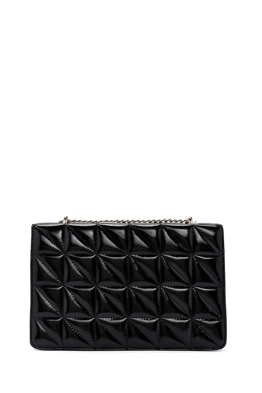 Women's Black Quilted Chain Strap Shoulder Bag